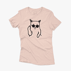 Polera premium Gato rebelde mujer 4