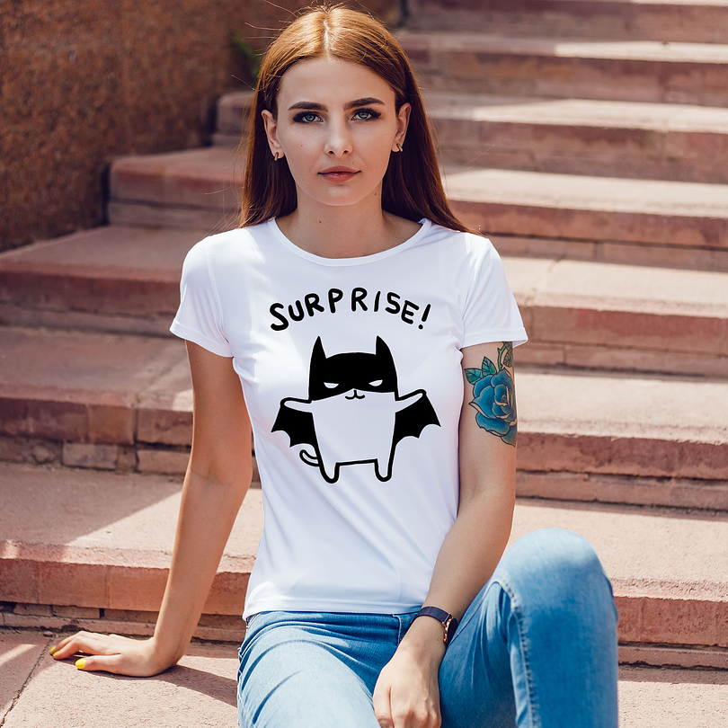 Polera premium Gato Catsurprise mujer 6