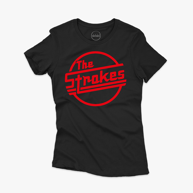 Polera premium The Strokes logo mujer 1