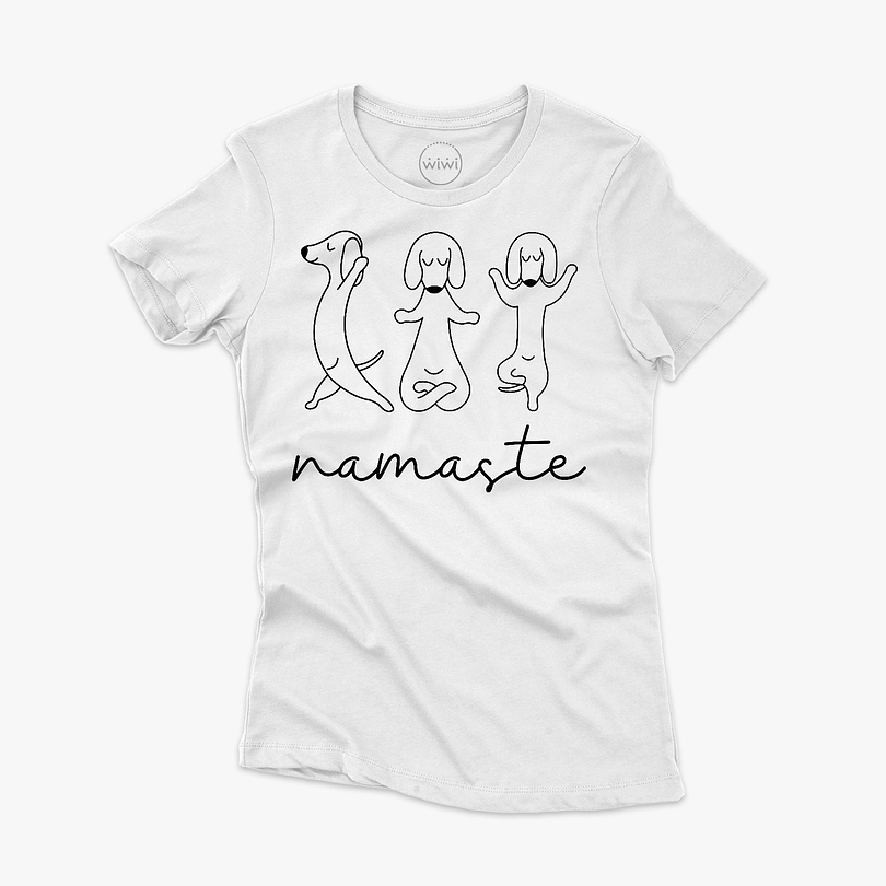 Polera premium Perro namaste yoga mujer 5