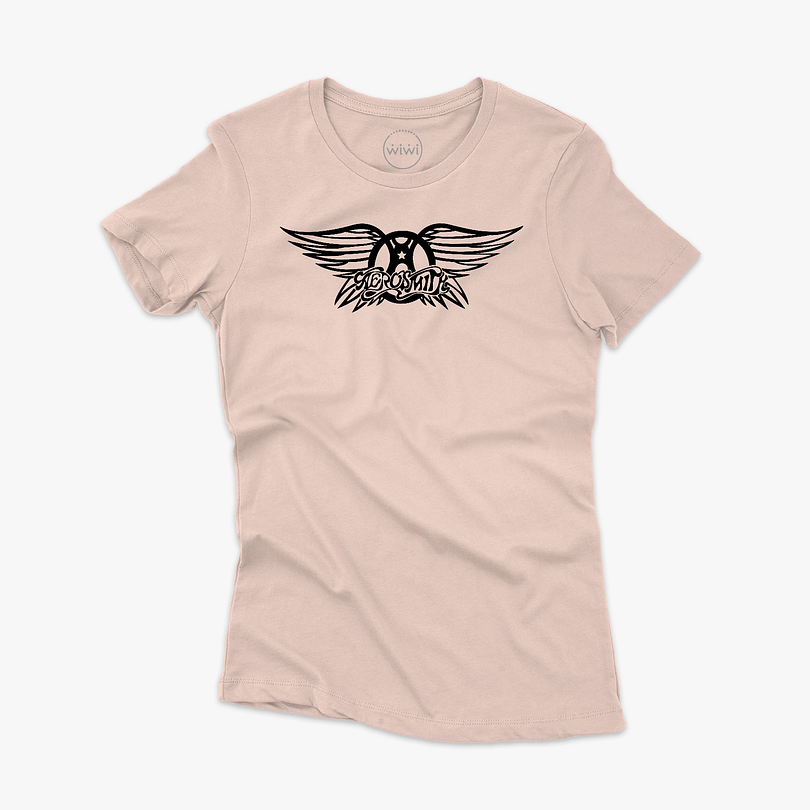 Polera premium Aerosmith logo wings mujer 4