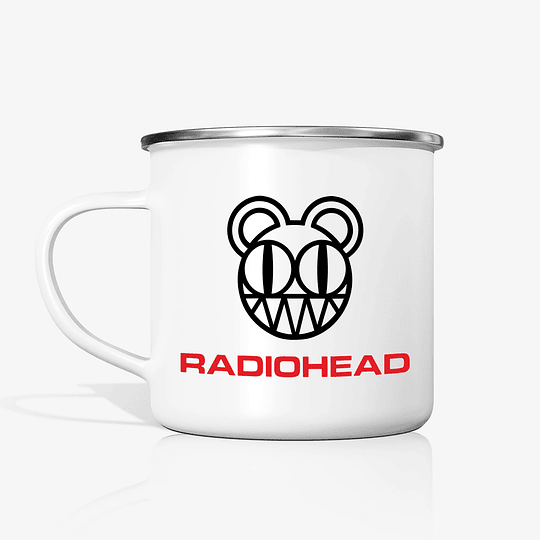 Taza Radiohead bear metalica enlozada