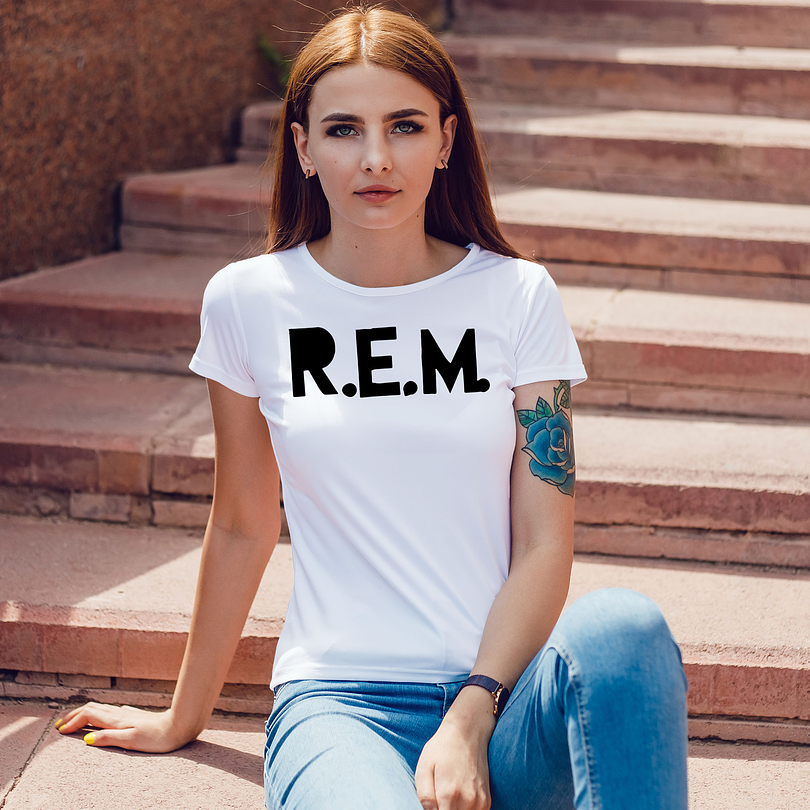 Polera premium REM logo mujer 7