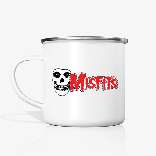 Taza Misfits logo H metalica enlozada