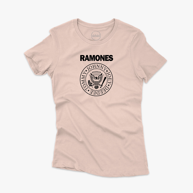 Polera premium Ramones logo mujer 4