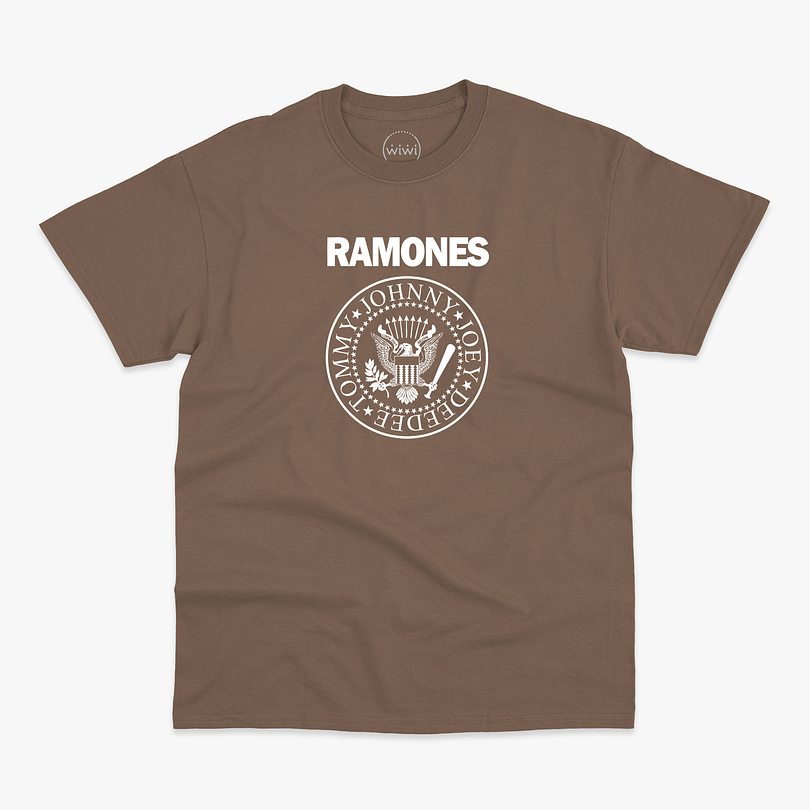 Polera premium Ramones logo hombre 4