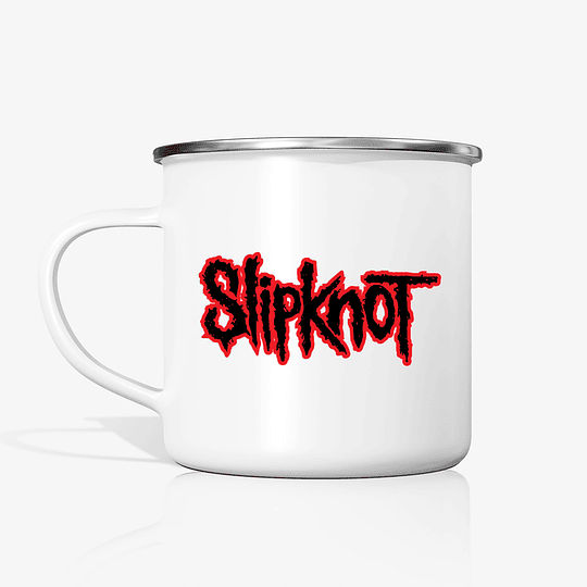 Taza Slipknot logo metalica enlozada