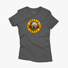 Polera premium Guns and Roses logo color mujer 2