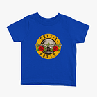 Polera Guns and Roses logo color niños 2