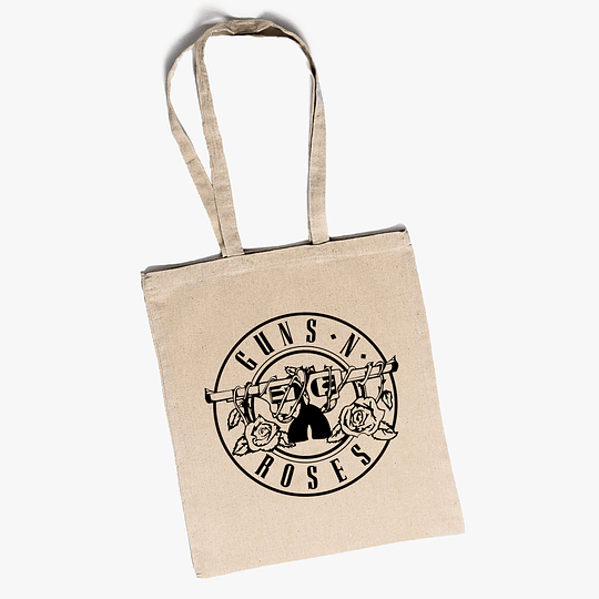 Bolso tote Guns and Roses logo