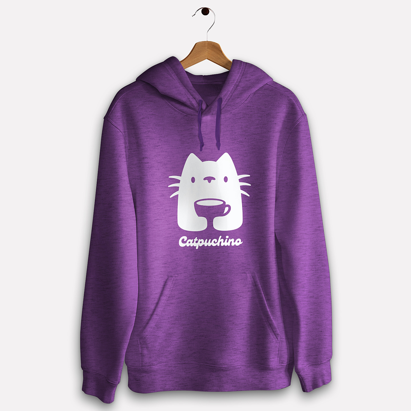 Poleron Gato Catpuchino unisex 4