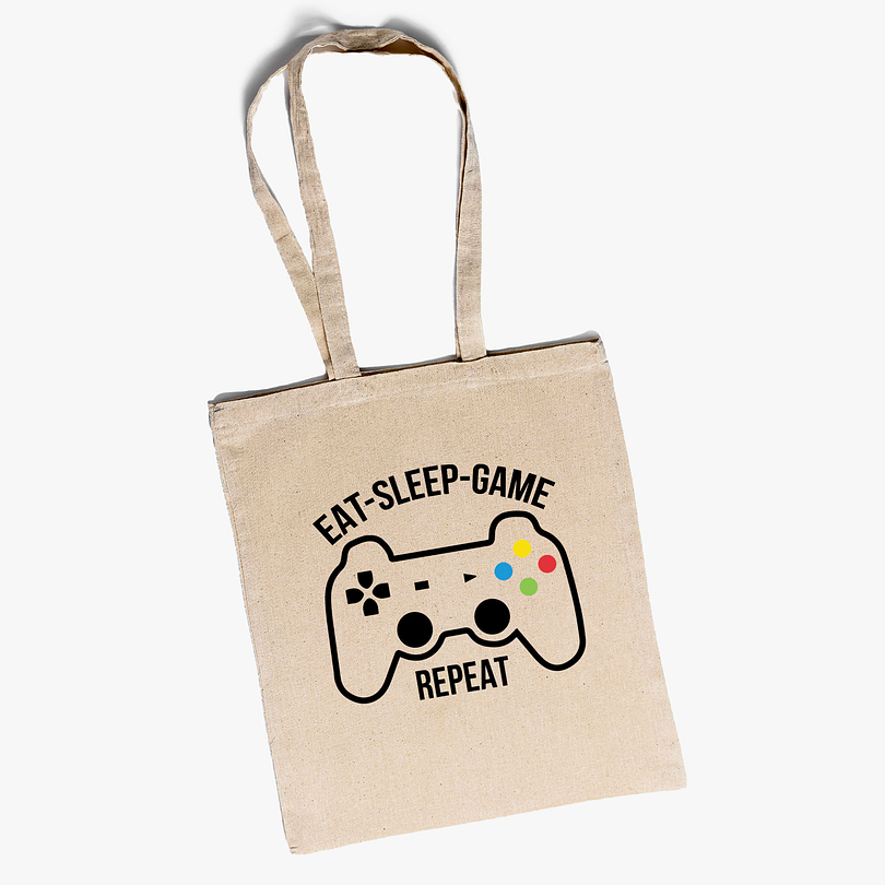 Bolso tote Eat sleep game 