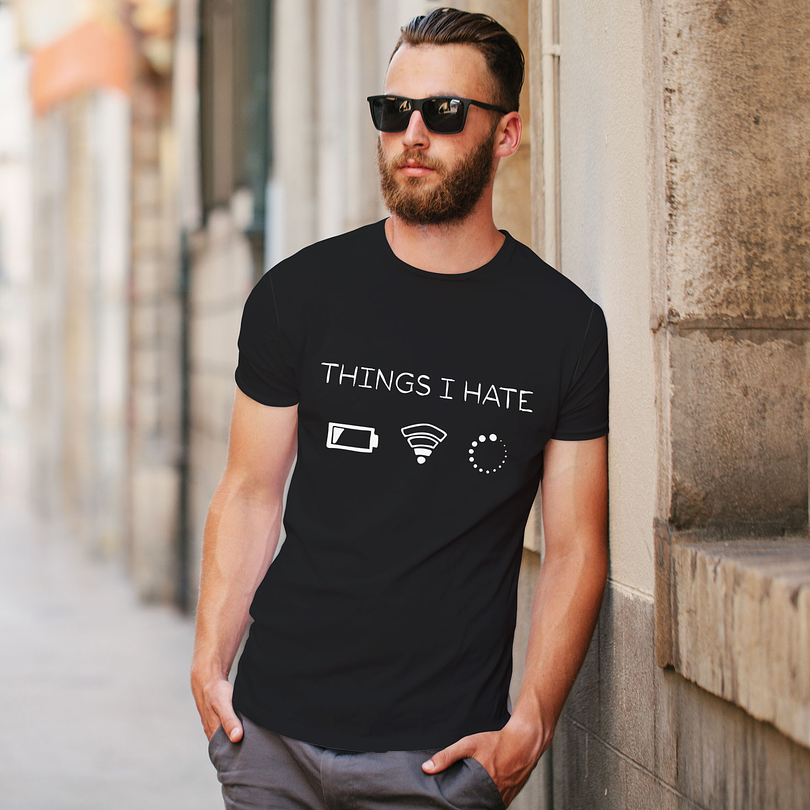 Polera premium Things I Hate hombre 7