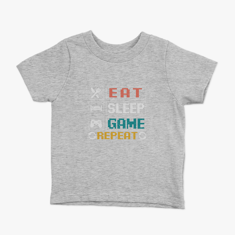 Polera Eat Sleep Game niños 6