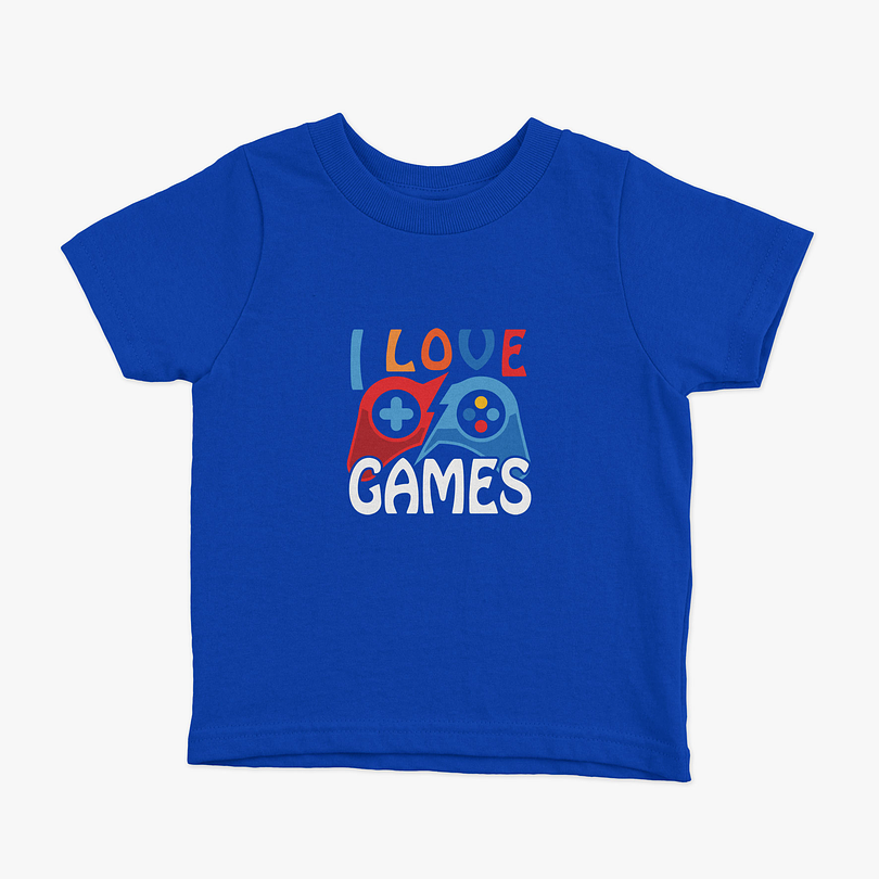 Polera I Love Games niños 2