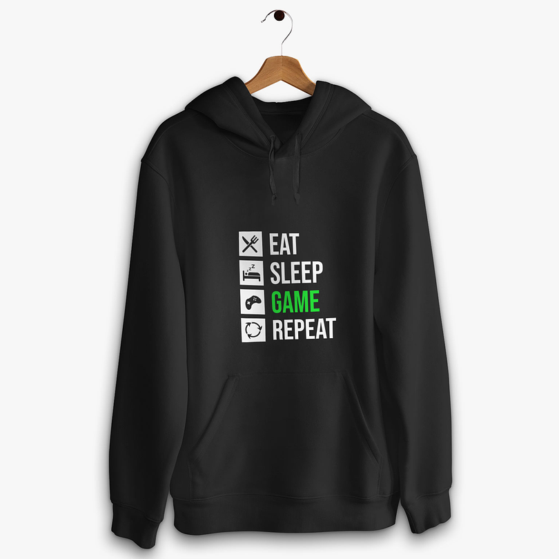 Poleron Eat Sleep Repeat unisex 1