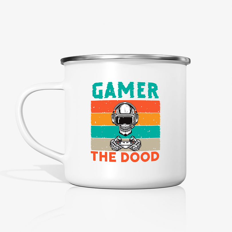 Taza Gamer the Dood metalica enlozada 