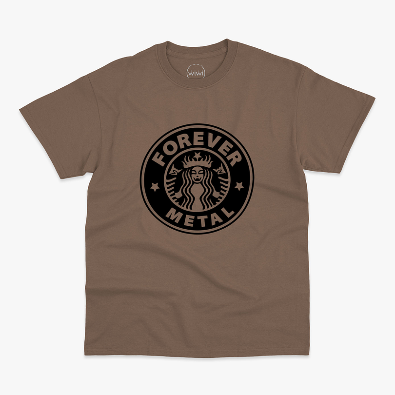 Polera premium Forever Metal coffee hombre 4