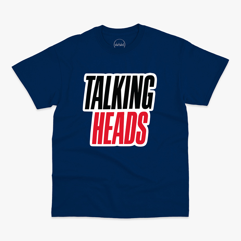 Polera premium Talking Heads logo hombre 3