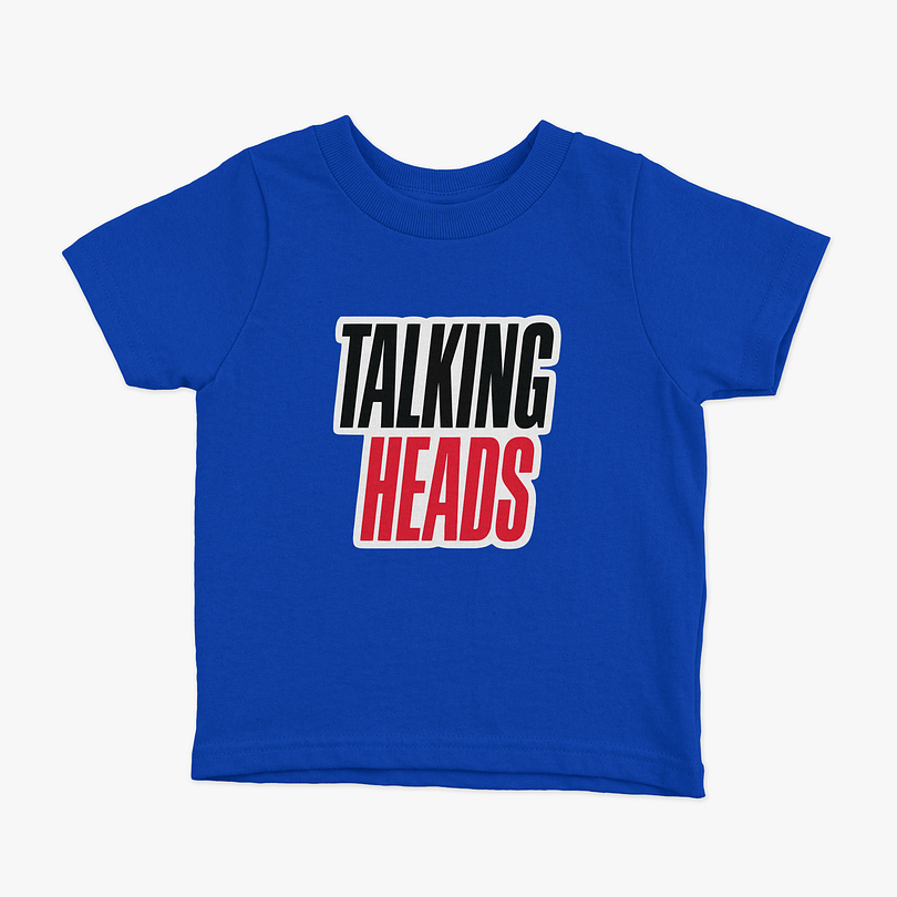 Polera Talking Heads logo niños 2