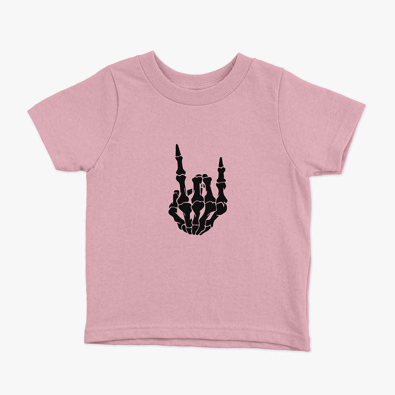 Polera Rock Hand Skeleton niños 5