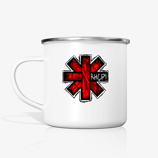 Taza Red Hot Chili RHCP! metalica enlozada