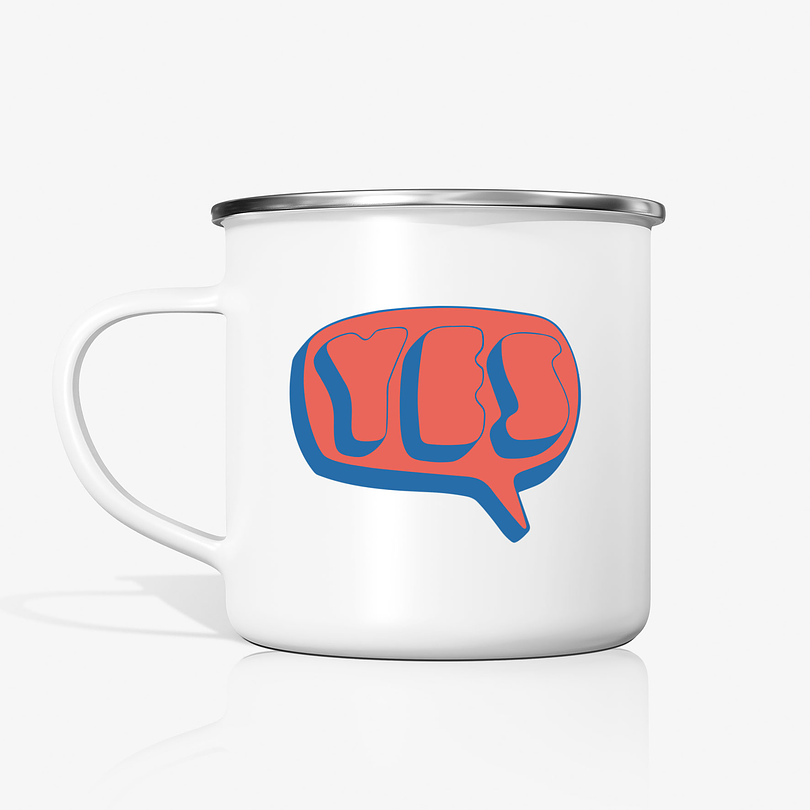 Taza YES Prog metalica enlozada 