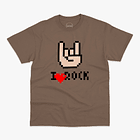 Polera premium I love Rock pixel hombre 4