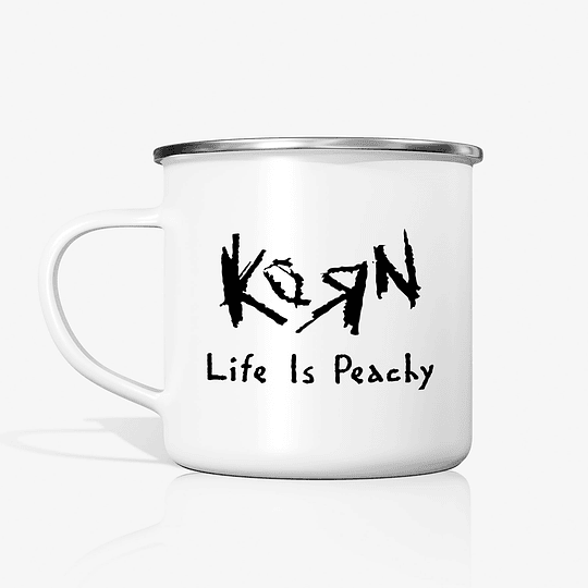 Taza Korn Life Peachy metalica enlozada