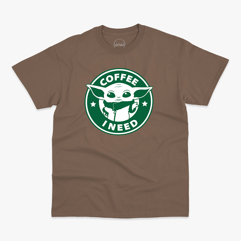 Polera premium Yoda Coffee hombre 4