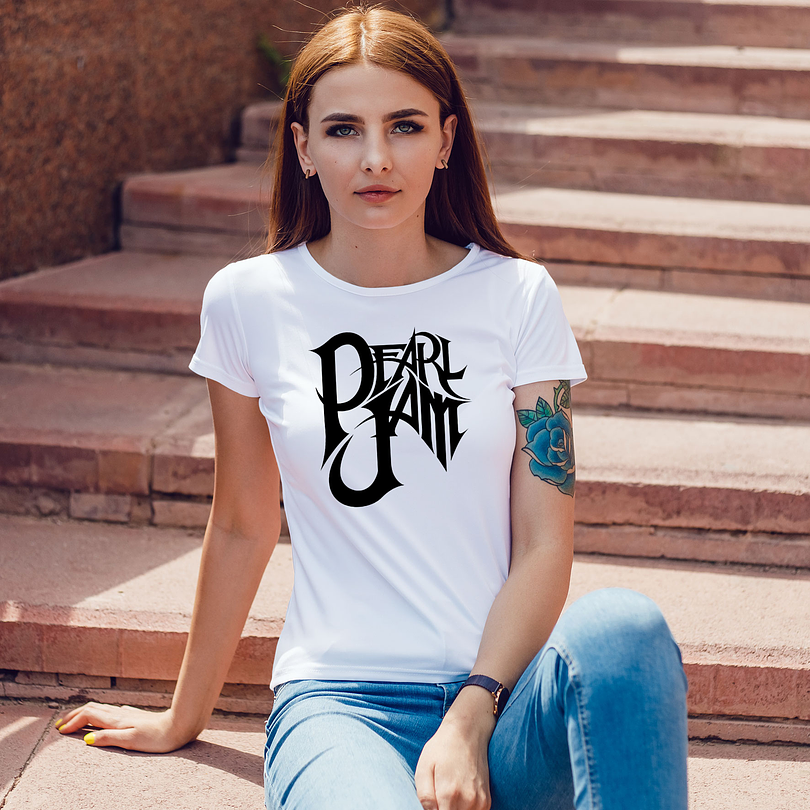 Polera premium Pearl Jam New mujer 7