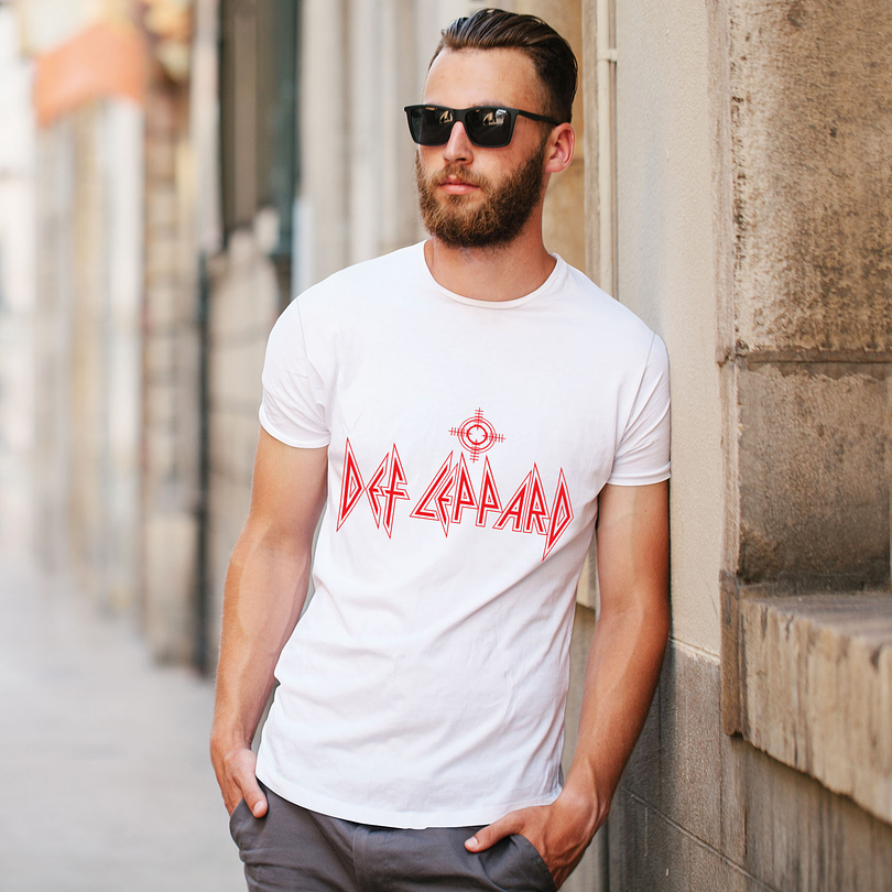 Polera premium Def Leppard scope hombre 8