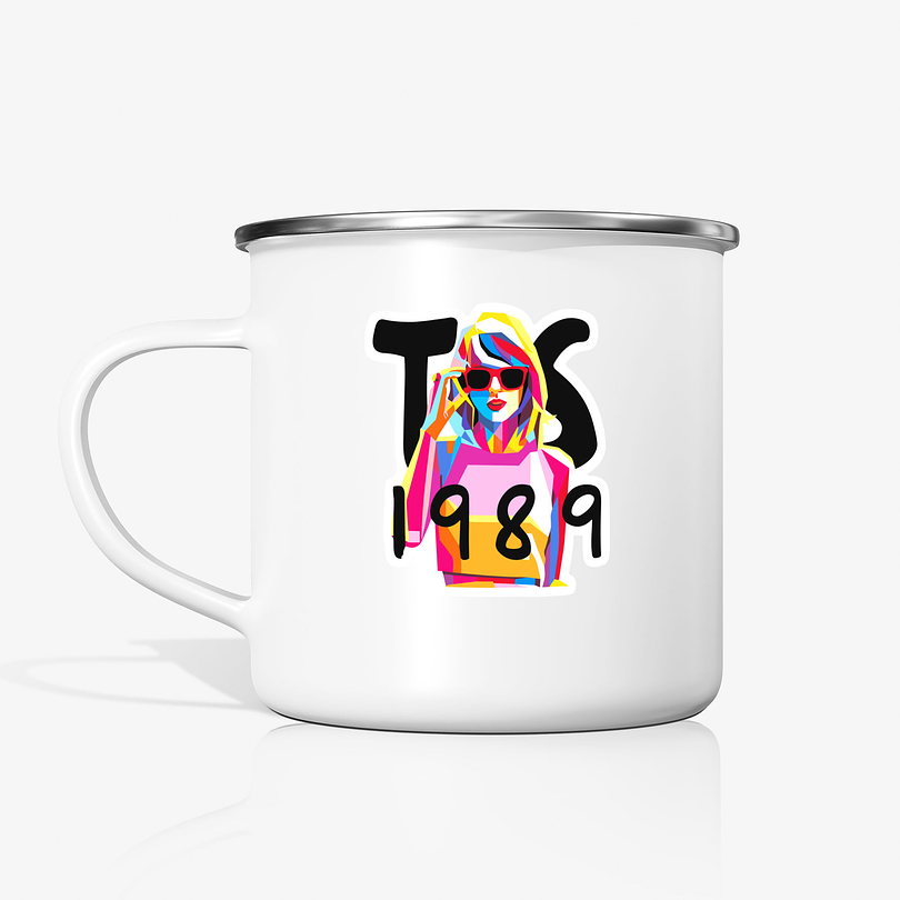 Taza Taylor Swift TS1989 metalica enlozada 