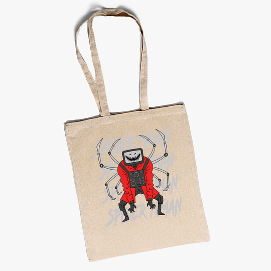 Bolso tote Skibidi Toilet Spider TV man