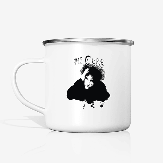 Taza The Cure hair metalica enlozada