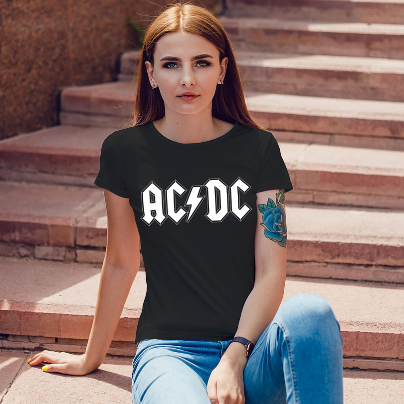 Polera premium AC/DC lines mujer 6