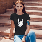 Polera premium Rock Hand Skeleton mujer 6