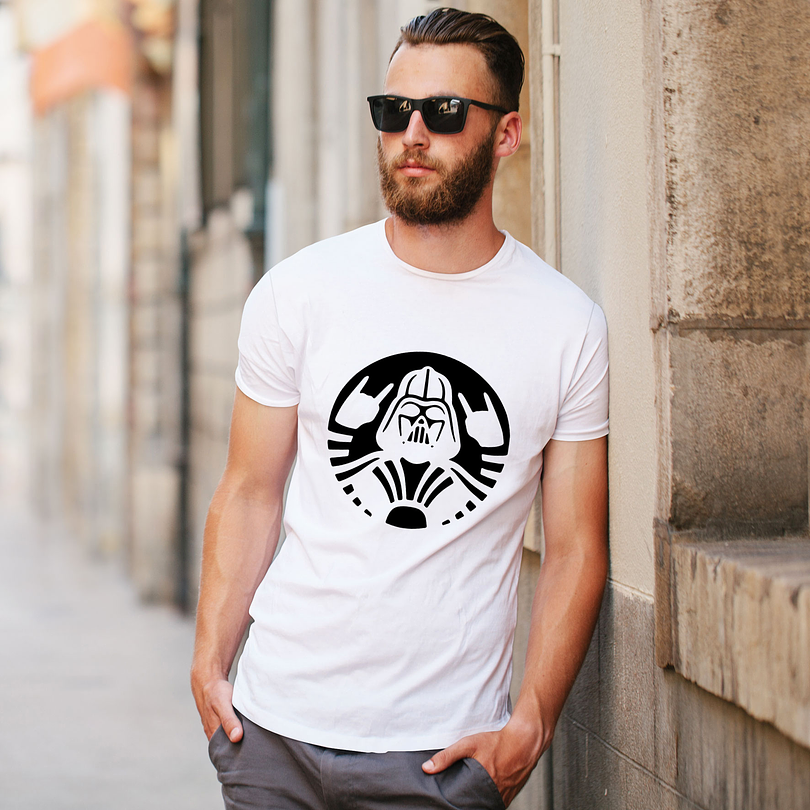 Polera premium Dark Vader Coffee hombre 6