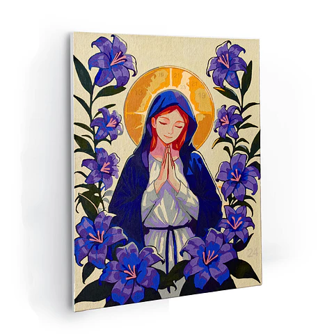 Virgen Maria - Kit de Pinturas por Números 34x45cm - Detalle Medio
