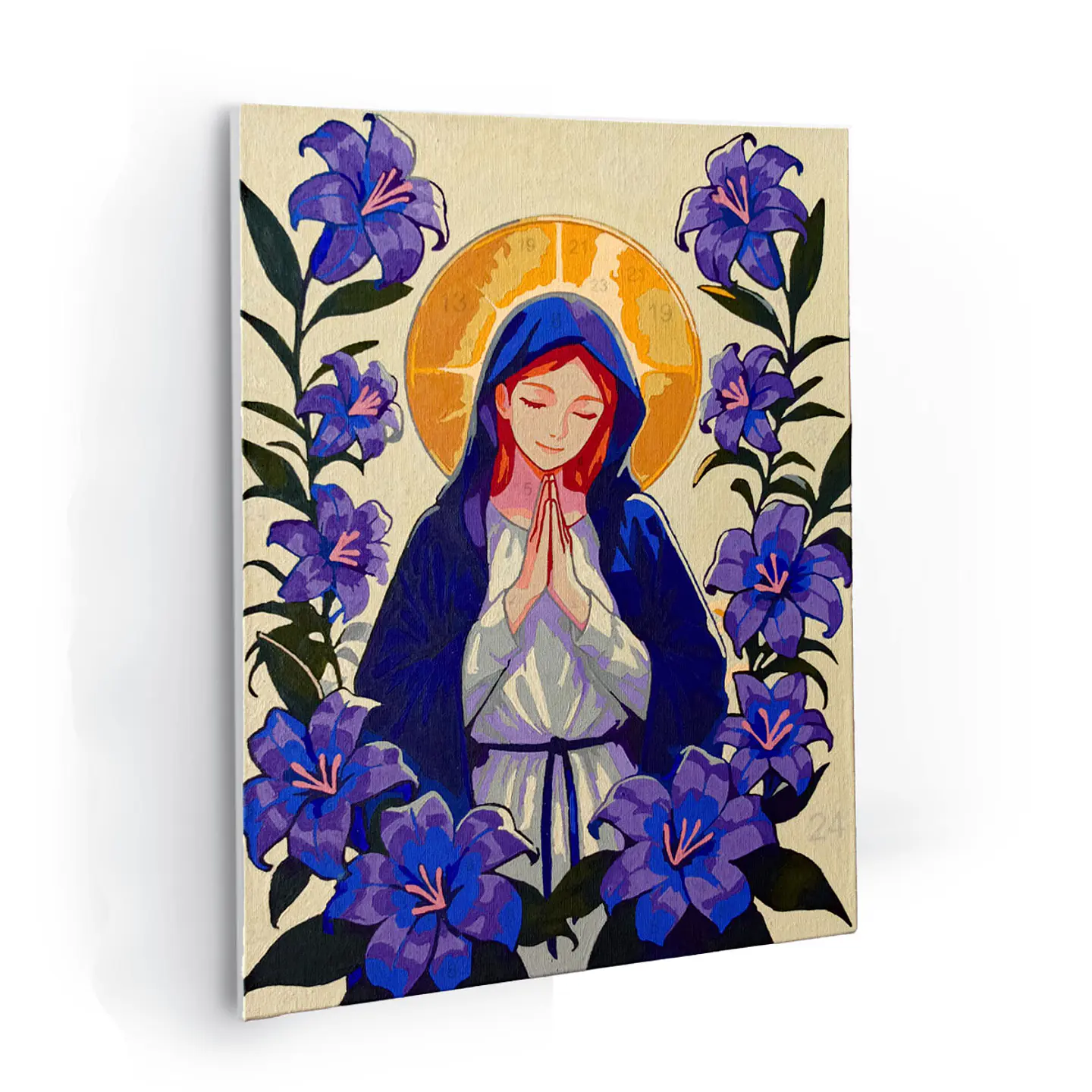 Virgen Maria - Kit de Pinturas por Números 34x45cm - Detalle Medio 1