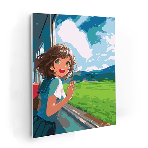 Un Momento Feliz - Kit de Pinturas por Números 34x45cm - Detalle Alto