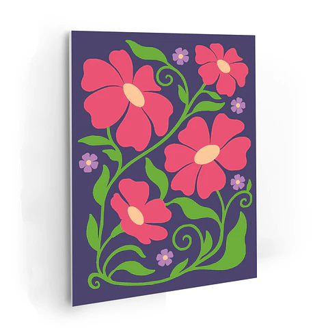 Flor de Noche - Kit de Pinturas por Números 20x25cm - Detalle Bajo