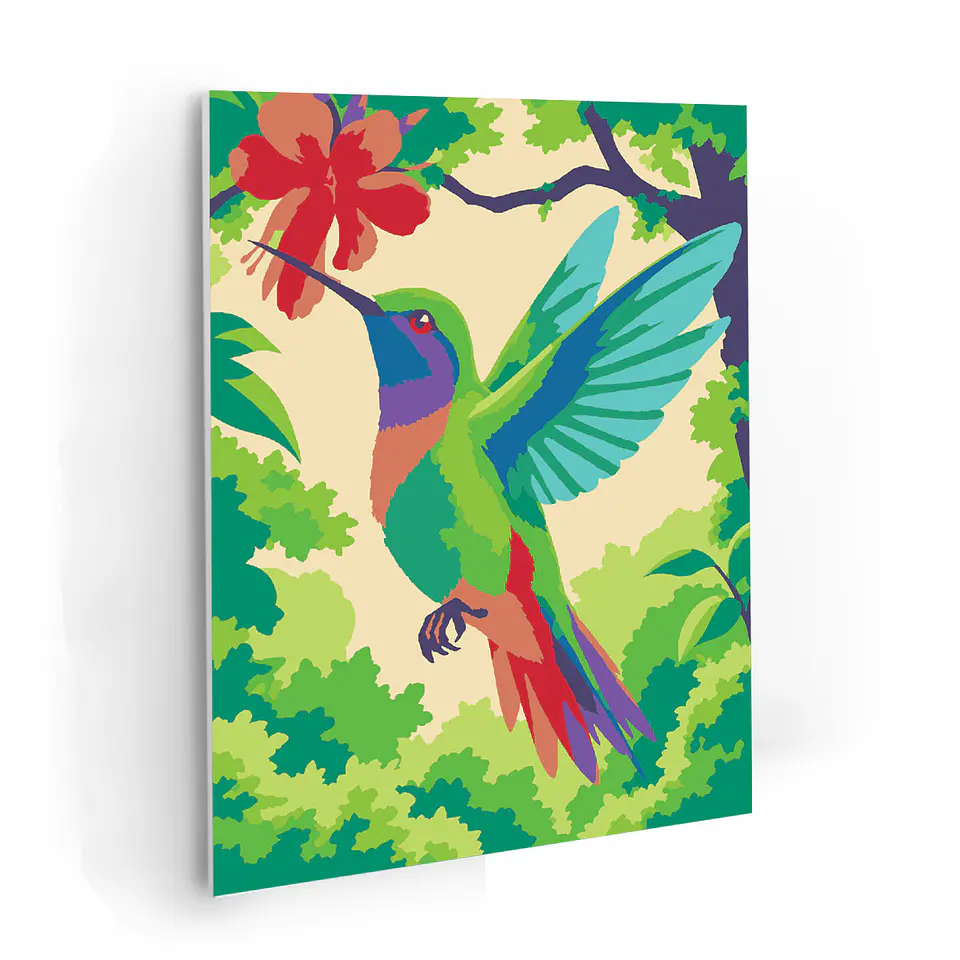 Colibri - Kit de Pinturas por Números 25x34cm - Detalle Bajo 1
