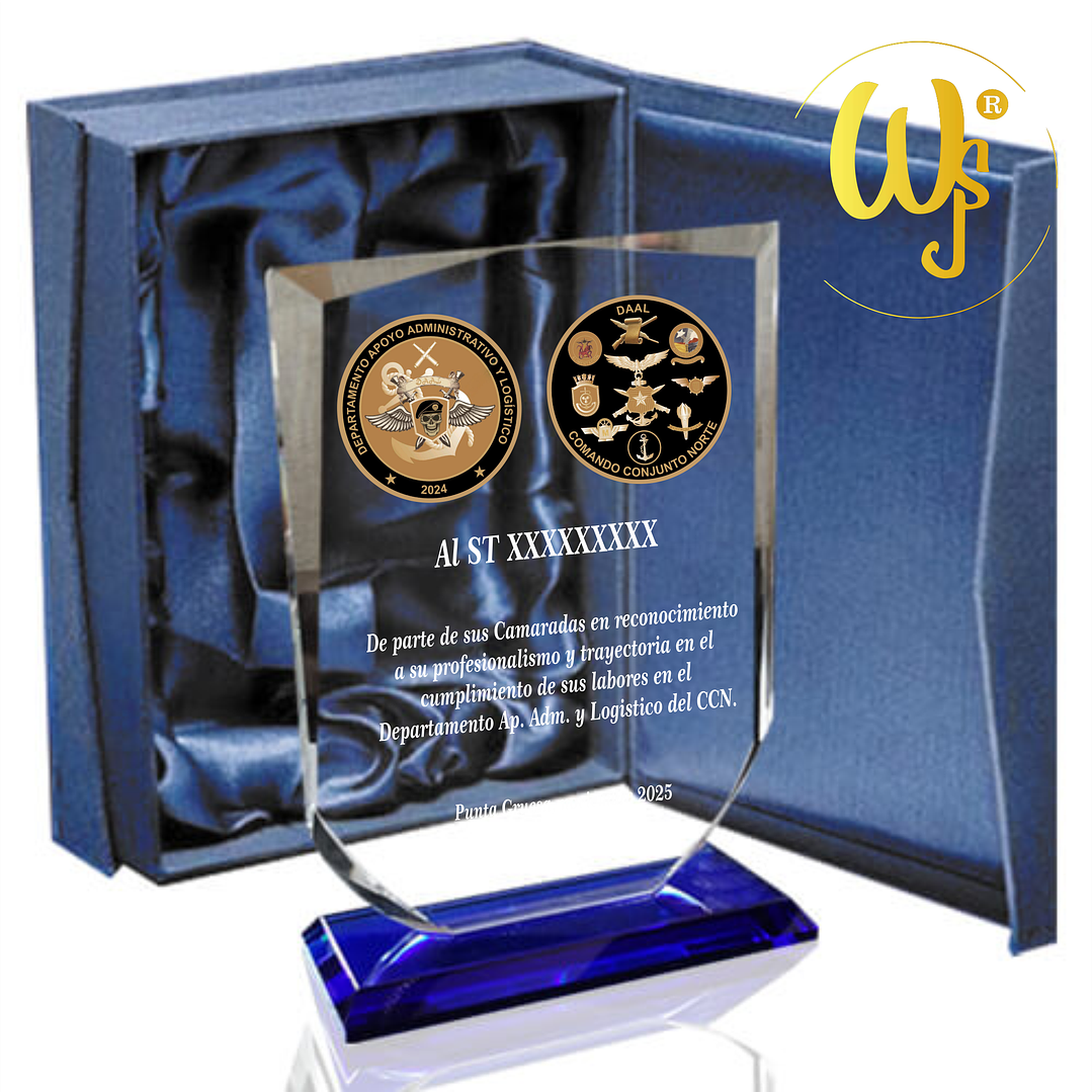 Galvano Cristal Escudo FR 19 2