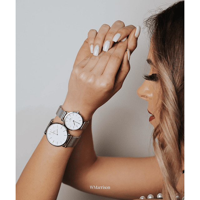 Relógio Feminino Prateado/fundo branco Chloe 32mm