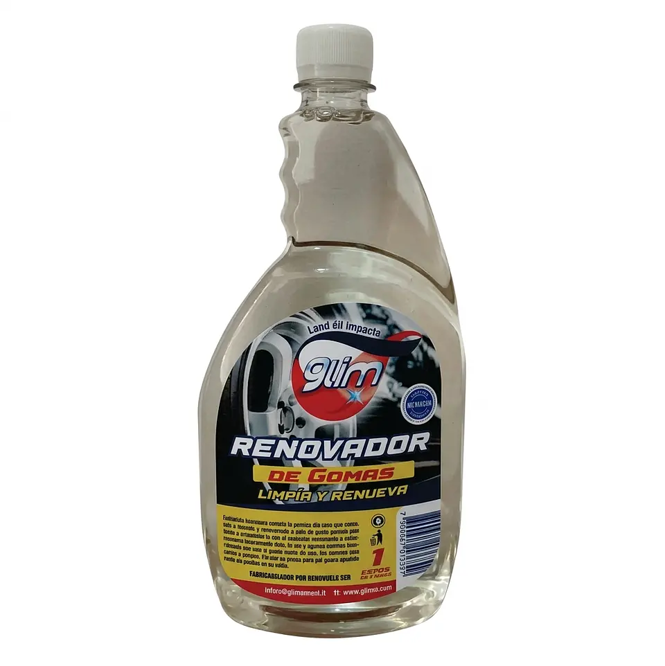 Renovador de Goma Glim (1 Litro Gatillo, Recarga y 3.75 Litros) 2