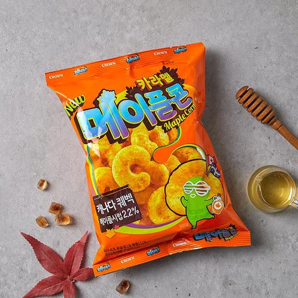 Crown Snack Caramel Corn - Maple 74g 