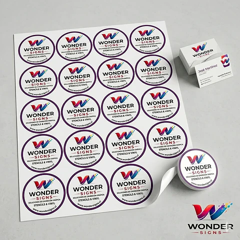 Stickers laminados - Adhesivo blanco