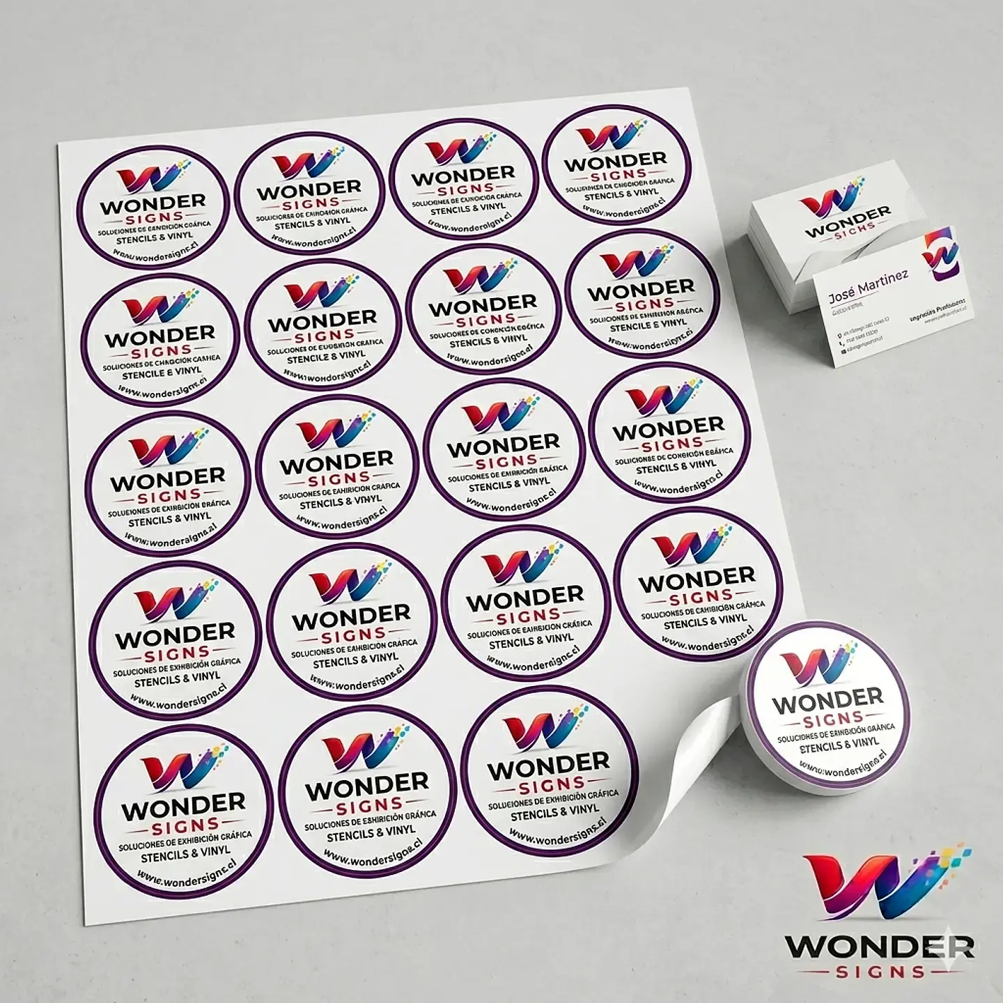 Stickers laminados - Adhesivo blanco 1