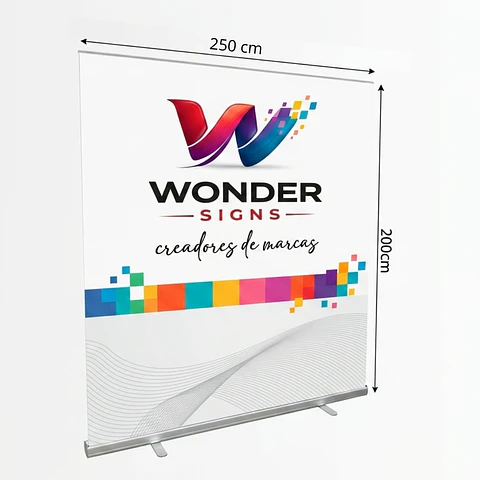 Pendón Roller 250 x 200 cm